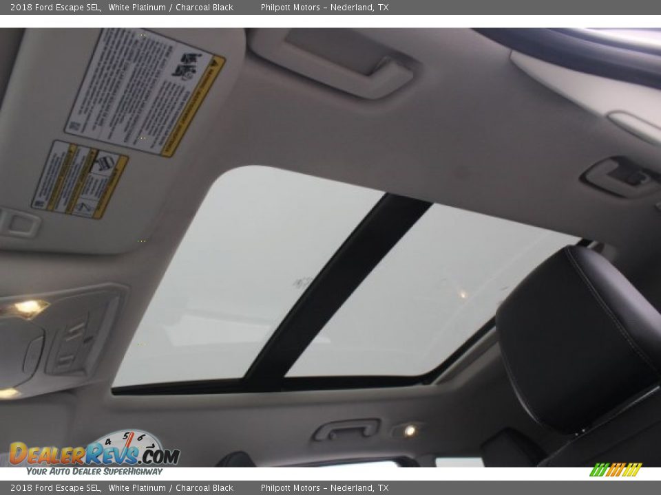 2018 Ford Escape SEL White Platinum / Charcoal Black Photo #34