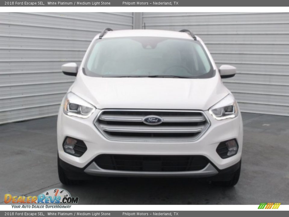 2018 Ford Escape SEL White Platinum / Medium Light Stone Photo #2
