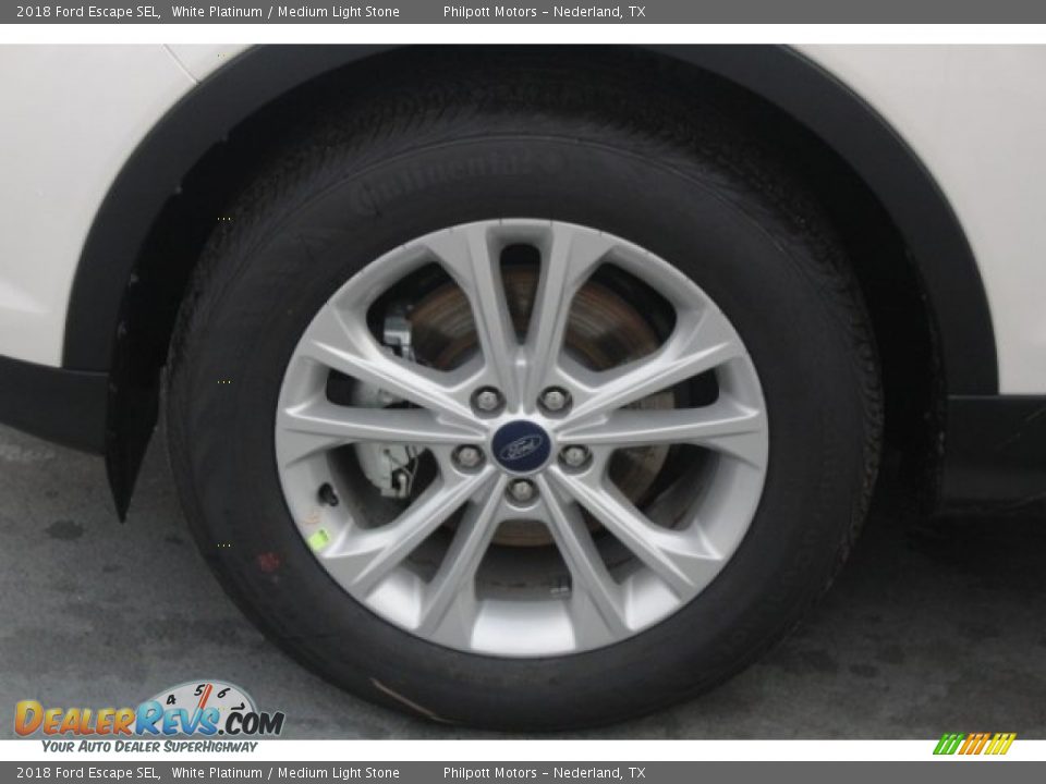 2018 Ford Escape SEL White Platinum / Medium Light Stone Photo #4