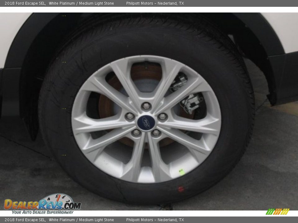 2018 Ford Escape SEL White Platinum / Medium Light Stone Photo #5