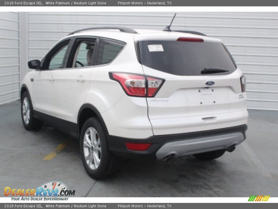 2018 Ford Escape SEL White Platinum / Medium Light Stone Photo #6