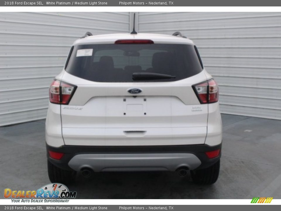 2018 Ford Escape SEL White Platinum / Medium Light Stone Photo #7