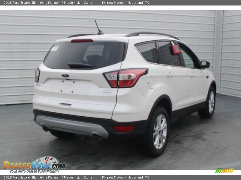2018 Ford Escape SEL White Platinum / Medium Light Stone Photo #8