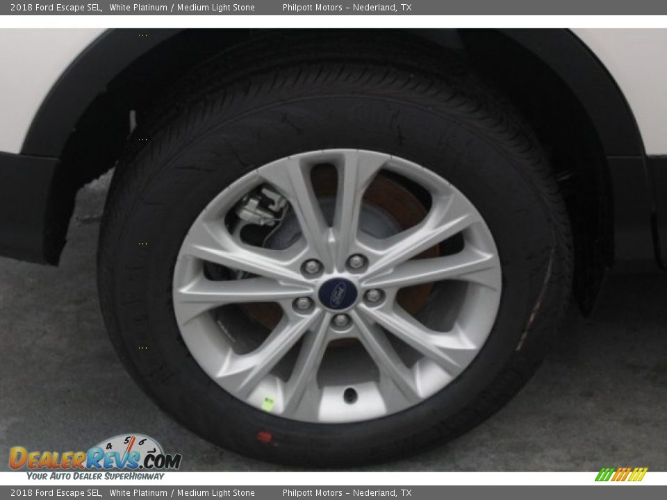 2018 Ford Escape SEL White Platinum / Medium Light Stone Photo #9