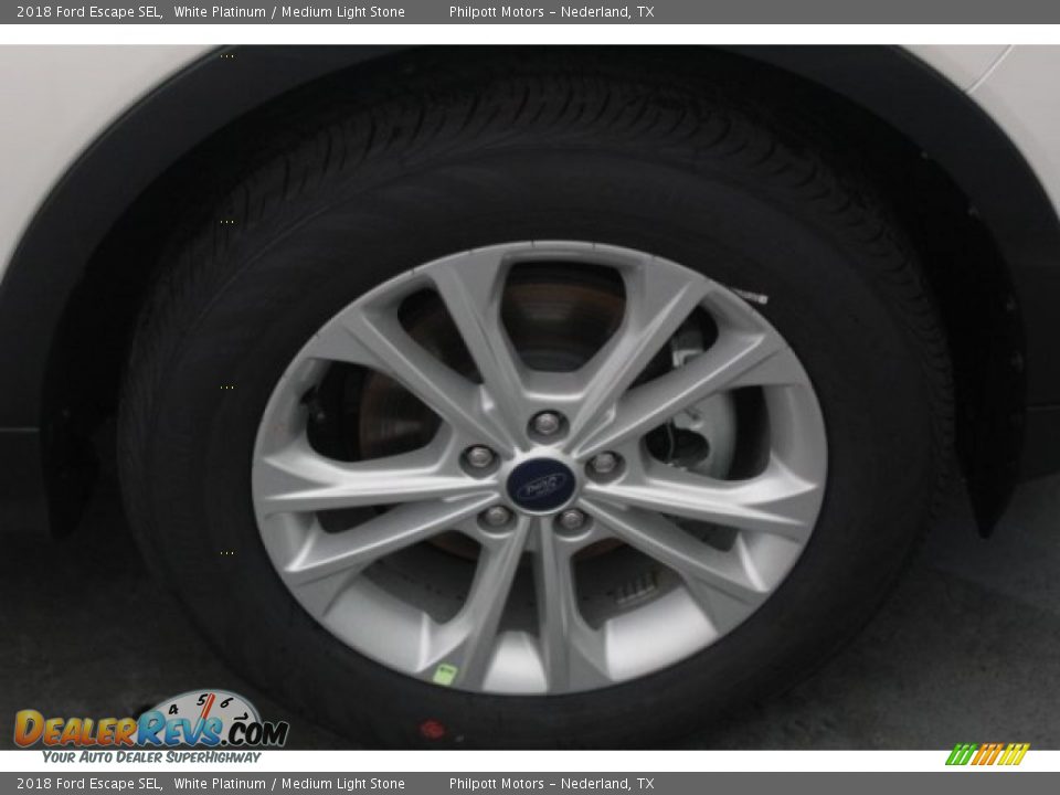 2018 Ford Escape SEL White Platinum / Medium Light Stone Photo #10