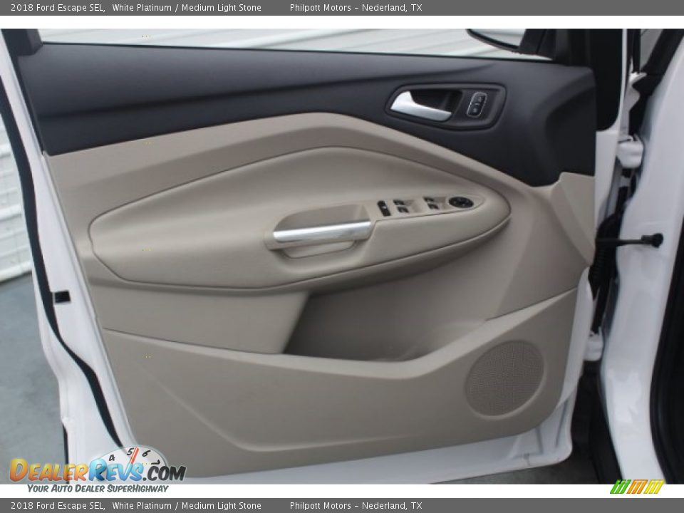 2018 Ford Escape SEL White Platinum / Medium Light Stone Photo #11