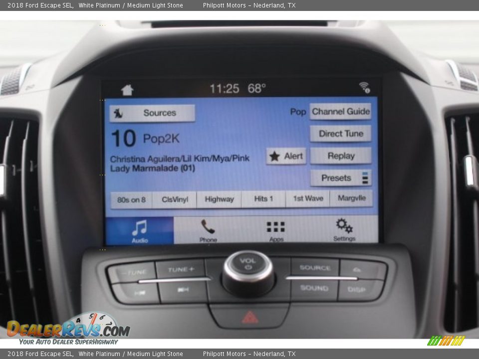 2018 Ford Escape SEL White Platinum / Medium Light Stone Photo #16