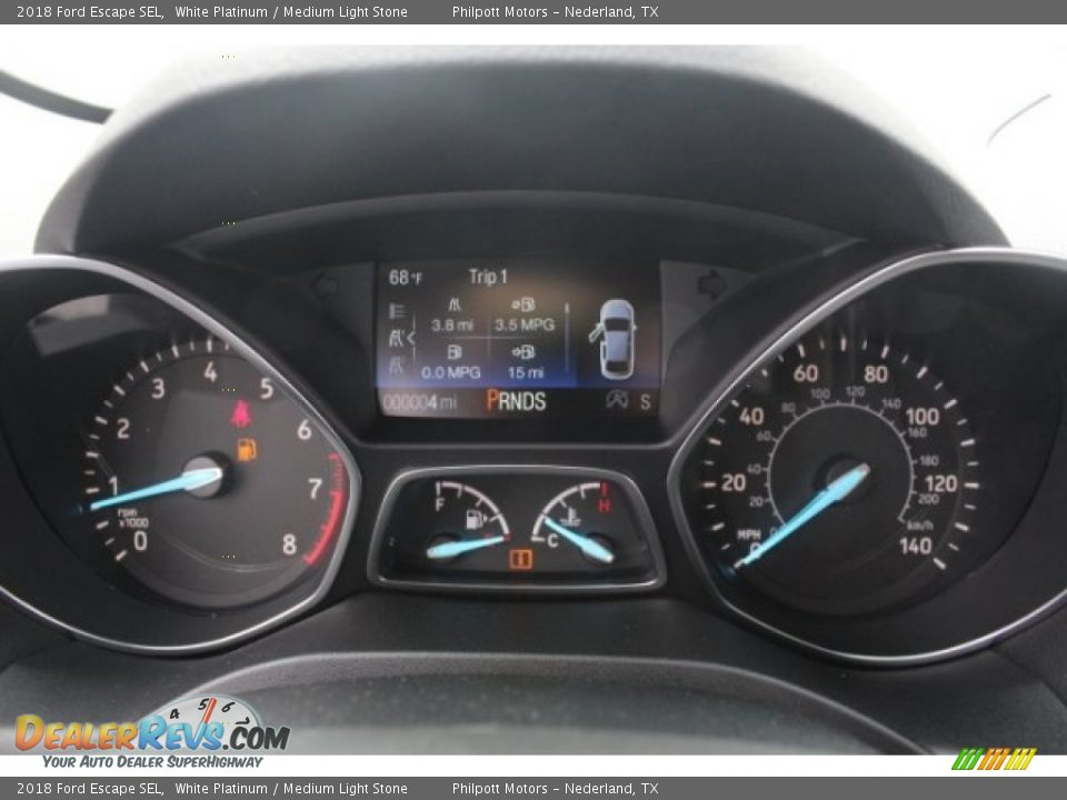 2018 Ford Escape SEL White Platinum / Medium Light Stone Photo #19