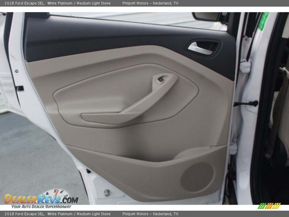 2018 Ford Escape SEL White Platinum / Medium Light Stone Photo #21