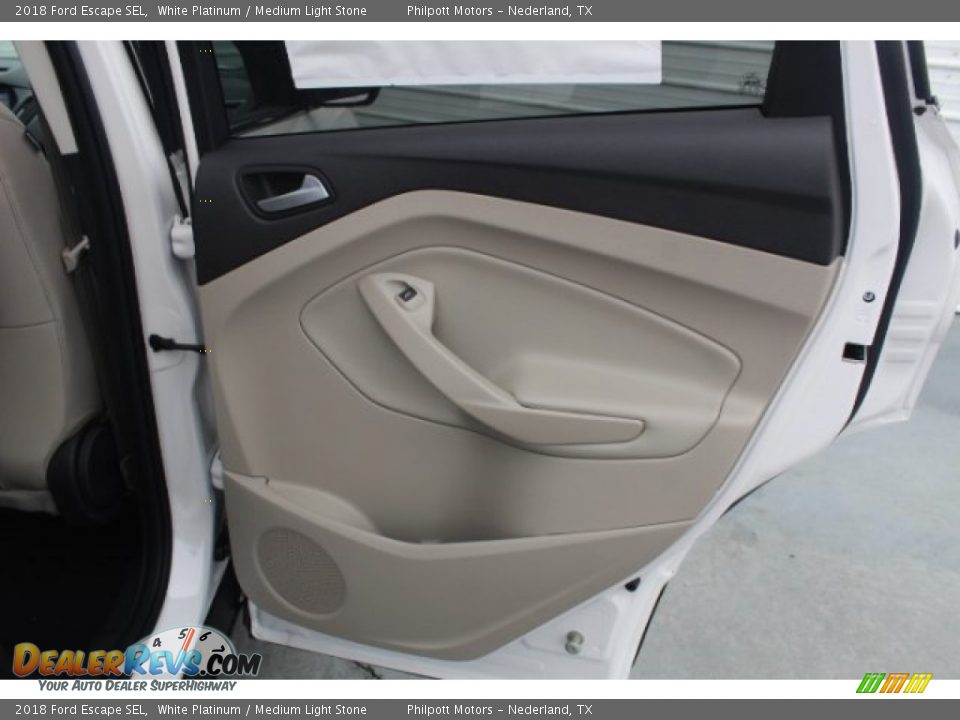 2018 Ford Escape SEL White Platinum / Medium Light Stone Photo #27
