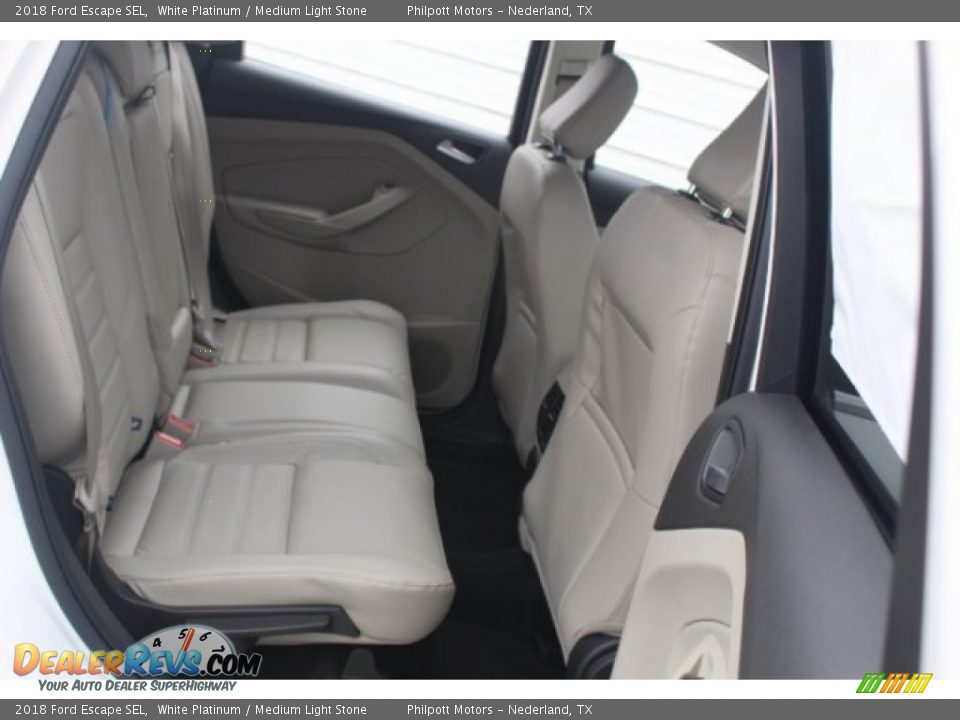 2018 Ford Escape SEL White Platinum / Medium Light Stone Photo #28