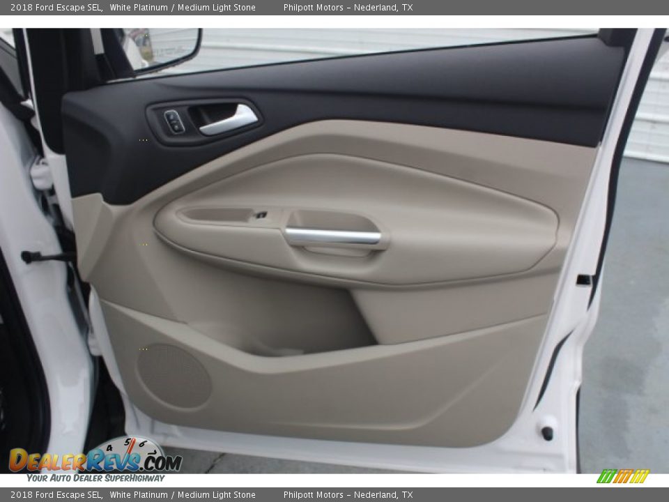 2018 Ford Escape SEL White Platinum / Medium Light Stone Photo #29