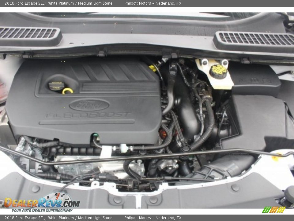 2018 Ford Escape SEL White Platinum / Medium Light Stone Photo #32