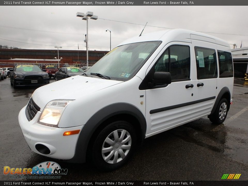 2011 Ford Transit Connect XLT Premium Passenger Wagon Frozen White / Dark Grey Photo #8