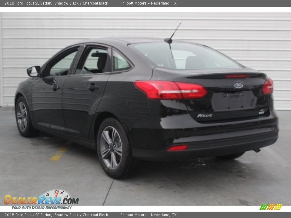 2018 Ford Focus SE Sedan Shadow Black / Charcoal Black Photo #6