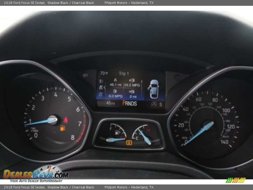 2018 Ford Focus SE Sedan Shadow Black / Charcoal Black Photo #20