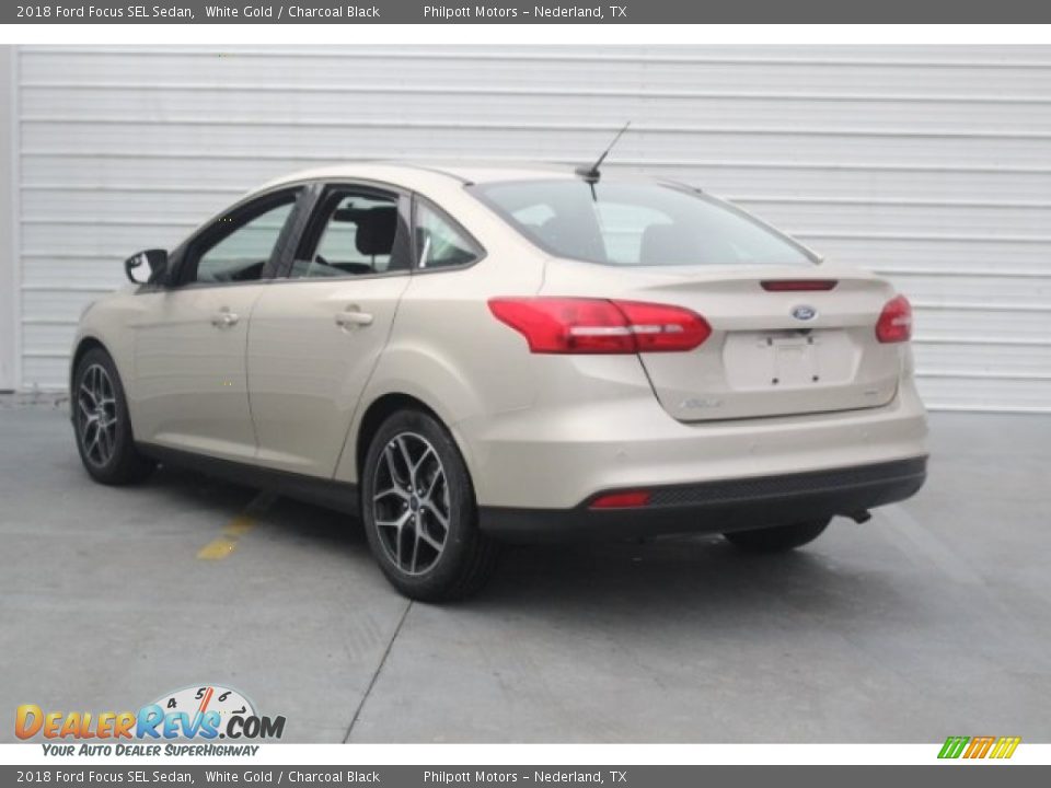 2018 Ford Focus SEL Sedan White Gold / Charcoal Black Photo #6