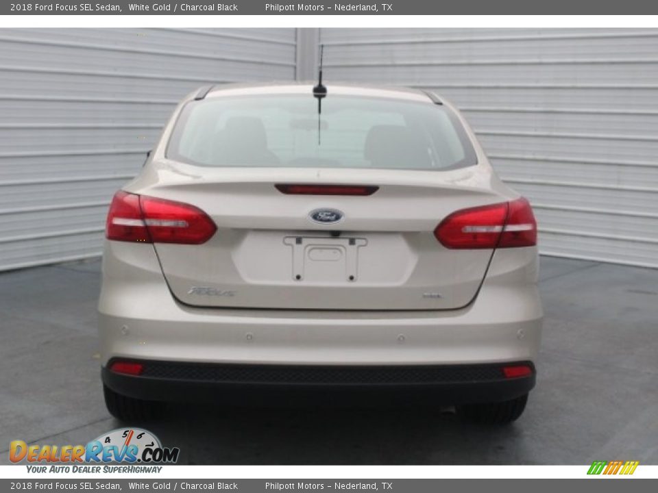 2018 Ford Focus SEL Sedan White Gold / Charcoal Black Photo #7