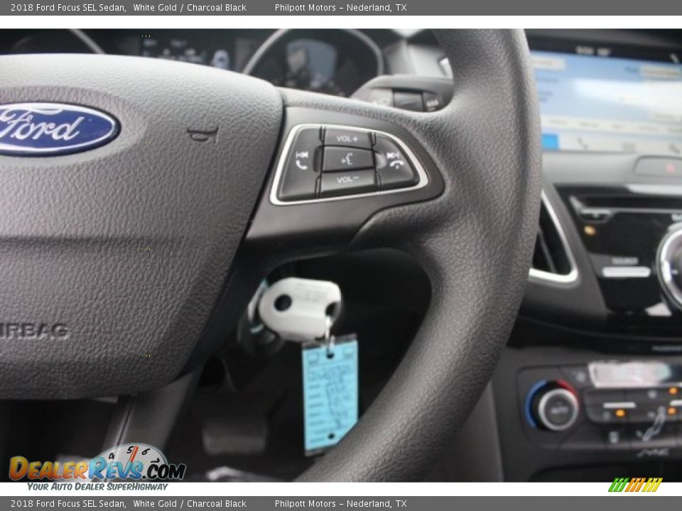 2018 Ford Focus SEL Sedan White Gold / Charcoal Black Photo #18