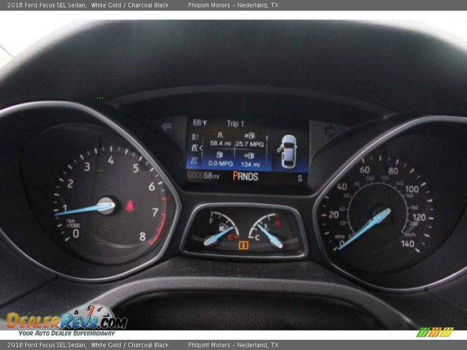 2018 Ford Focus SEL Sedan White Gold / Charcoal Black Photo #19