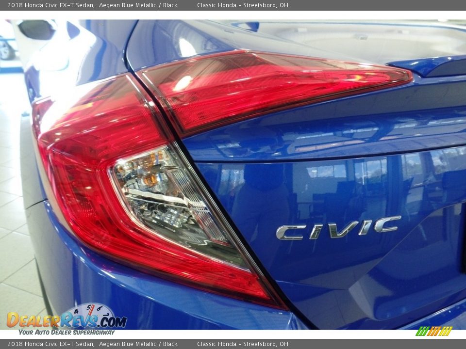 2018 Honda Civic EX-T Sedan Aegean Blue Metallic / Black Photo #7