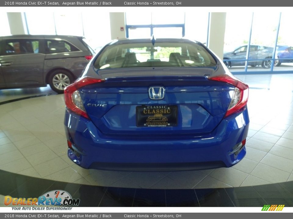2018 Honda Civic EX-T Sedan Aegean Blue Metallic / Black Photo #8