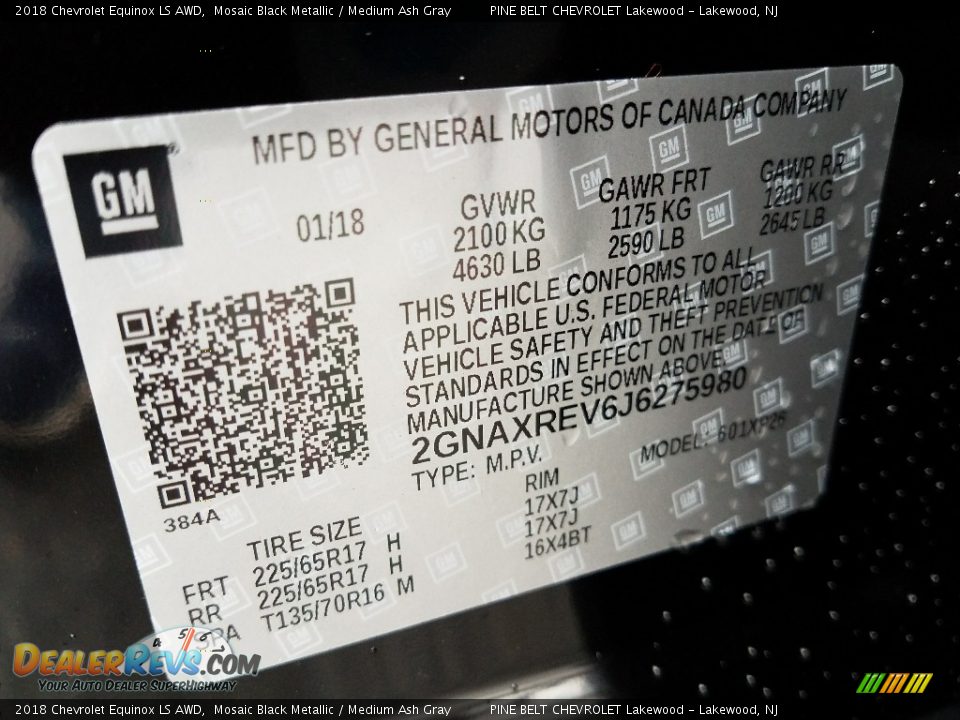 2018 Chevrolet Equinox LS AWD Mosaic Black Metallic / Medium Ash Gray Photo #9