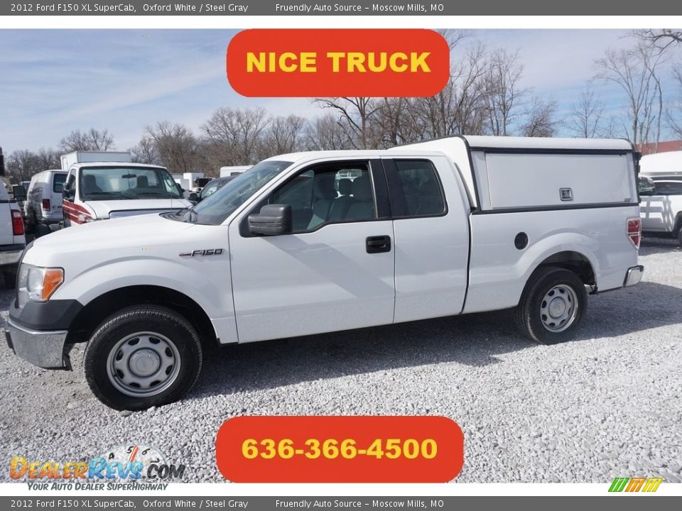 2012 Ford F150 XL SuperCab Oxford White / Steel Gray Photo #1