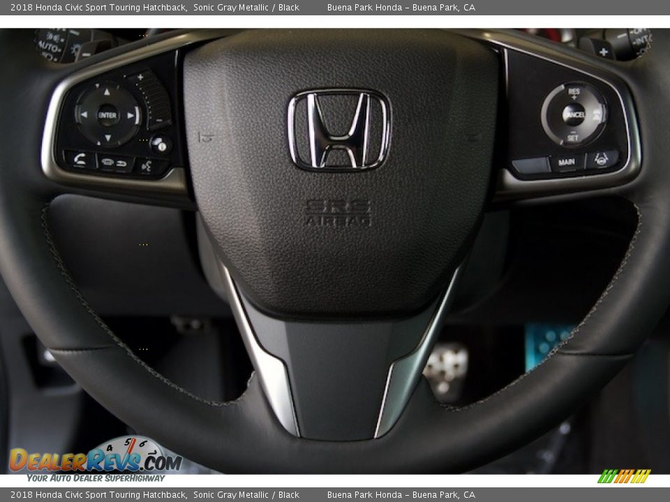 2018 Honda Civic Sport Touring Hatchback Sonic Gray Metallic / Black Photo #10
