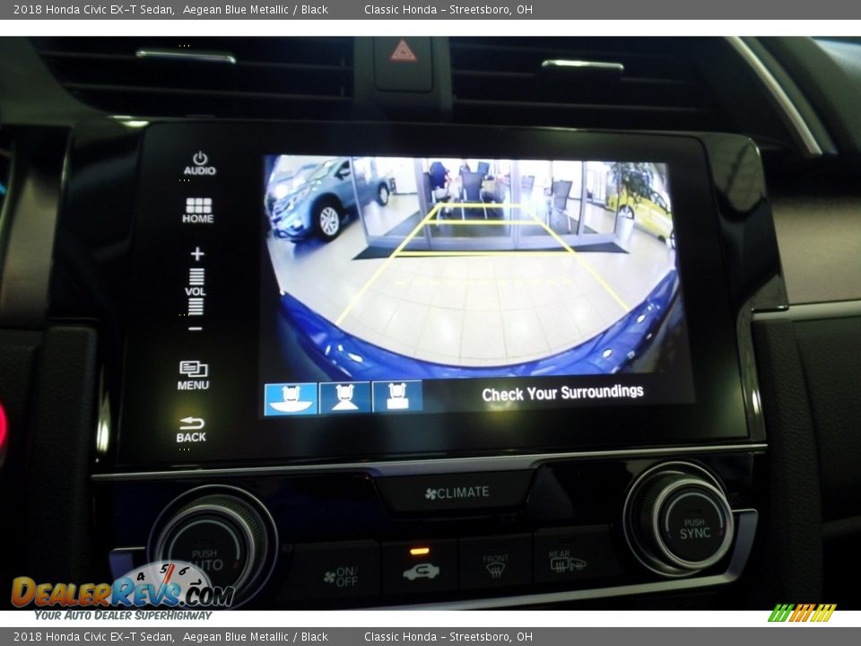 2018 Honda Civic EX-T Sedan Aegean Blue Metallic / Black Photo #35