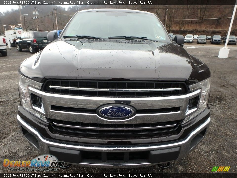 2018 Ford F150 XLT SuperCab 4x4 Magma Red / Earth Gray Photo #8