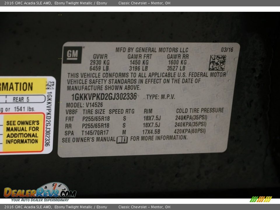 2016 GMC Acadia SLE AWD Ebony Twilight Metallic / Ebony Photo #20