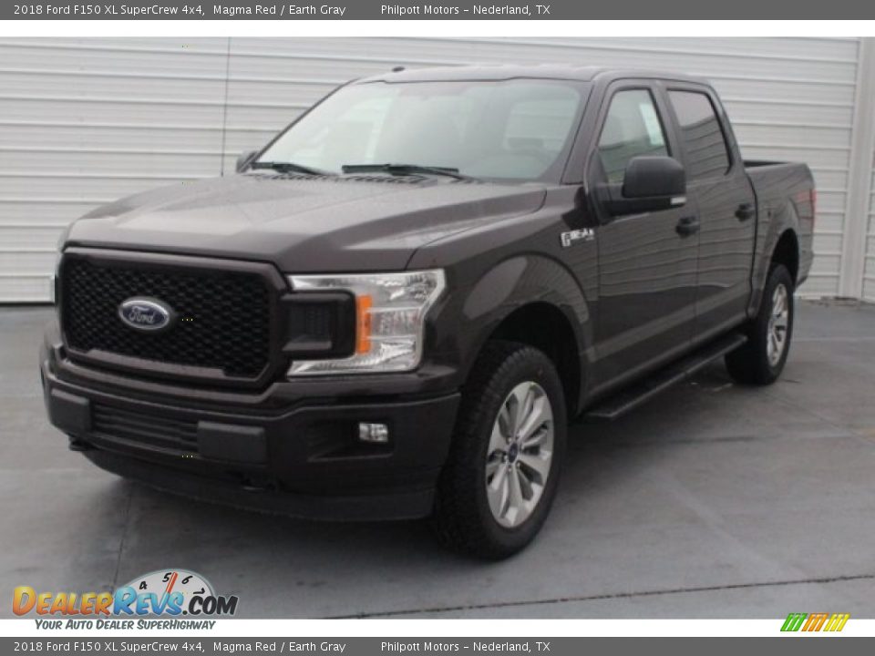 2018 Ford F150 XL SuperCrew 4x4 Magma Red / Earth Gray Photo #3