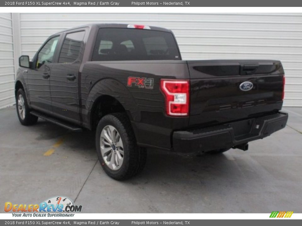 2018 Ford F150 XL SuperCrew 4x4 Magma Red / Earth Gray Photo #8