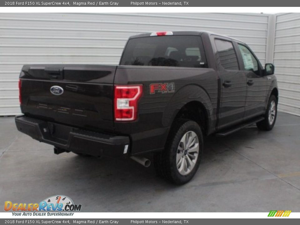 2018 Ford F150 XL SuperCrew 4x4 Magma Red / Earth Gray Photo #10