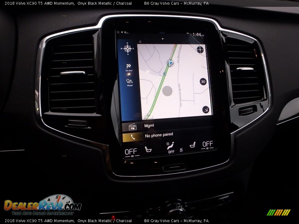 2018 Volvo XC90 T5 AWD Momentum Onyx Black Metallic / Charcoal Photo #14