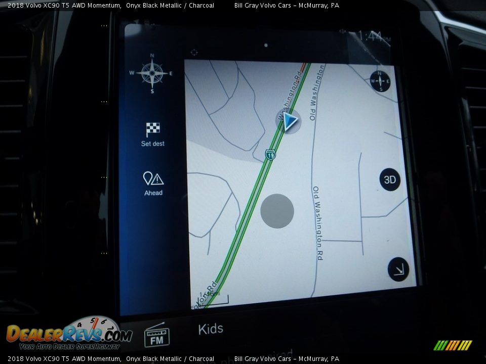 2018 Volvo XC90 T5 AWD Momentum Onyx Black Metallic / Charcoal Photo #15