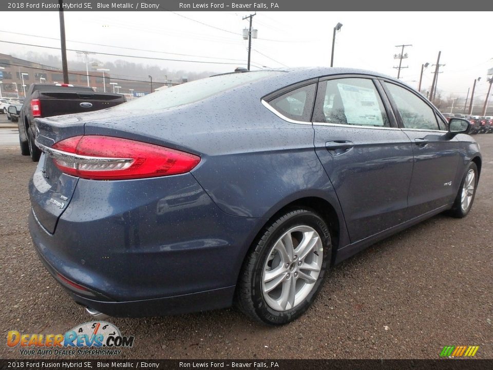 2018 Ford Fusion Hybrid SE Blue Metallic / Ebony Photo #3