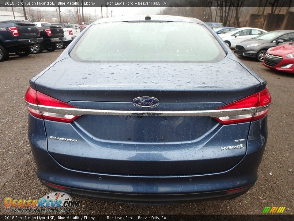 2018 Ford Fusion Hybrid SE Blue Metallic / Ebony Photo #4