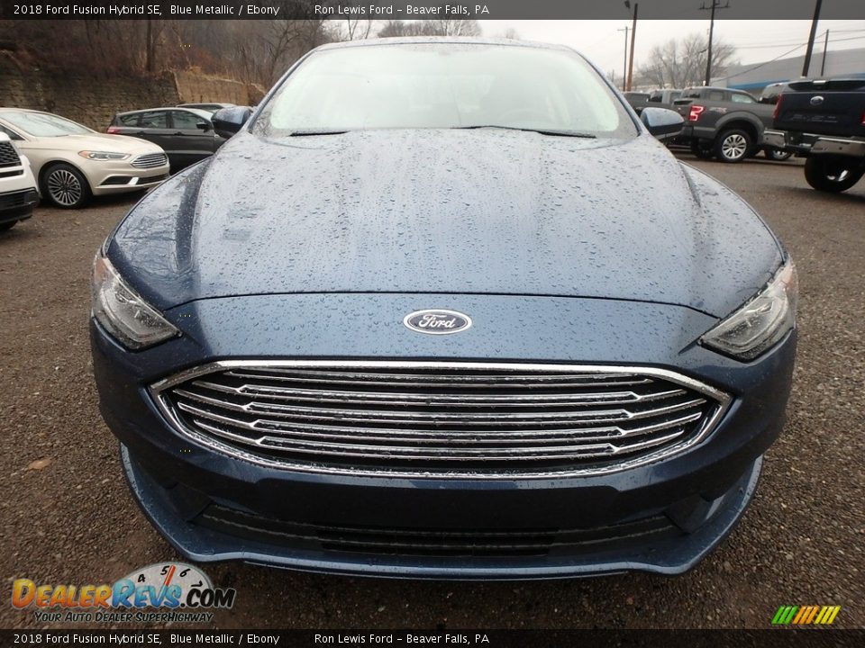 2018 Ford Fusion Hybrid SE Blue Metallic / Ebony Photo #8