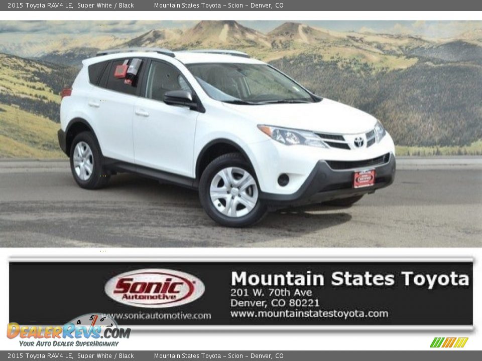 2015 Toyota RAV4 LE Super White / Black Photo #1