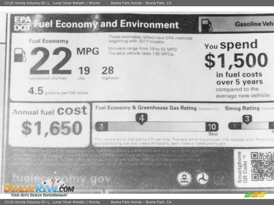 2018 Honda Odyssey EX-L Lunar Silver Metallic / Mocha Photo #28