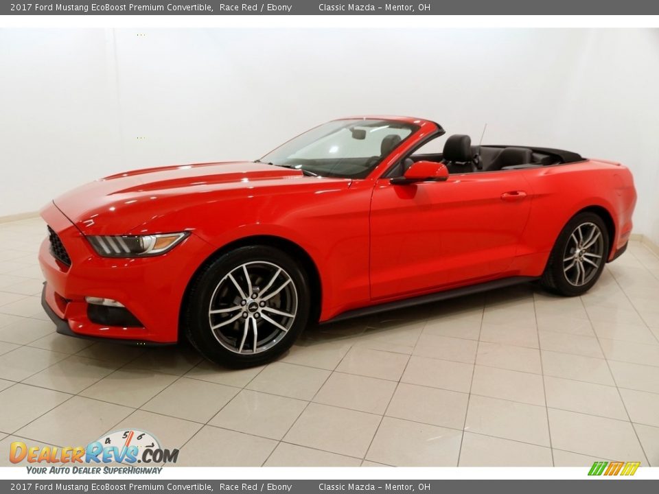 2017 Ford Mustang EcoBoost Premium Convertible Race Red / Ebony Photo #4