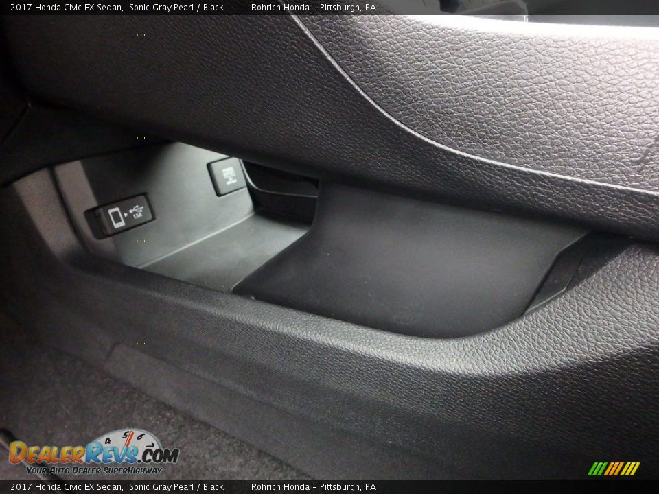 2017 Honda Civic EX Sedan Sonic Gray Pearl / Black Photo #22