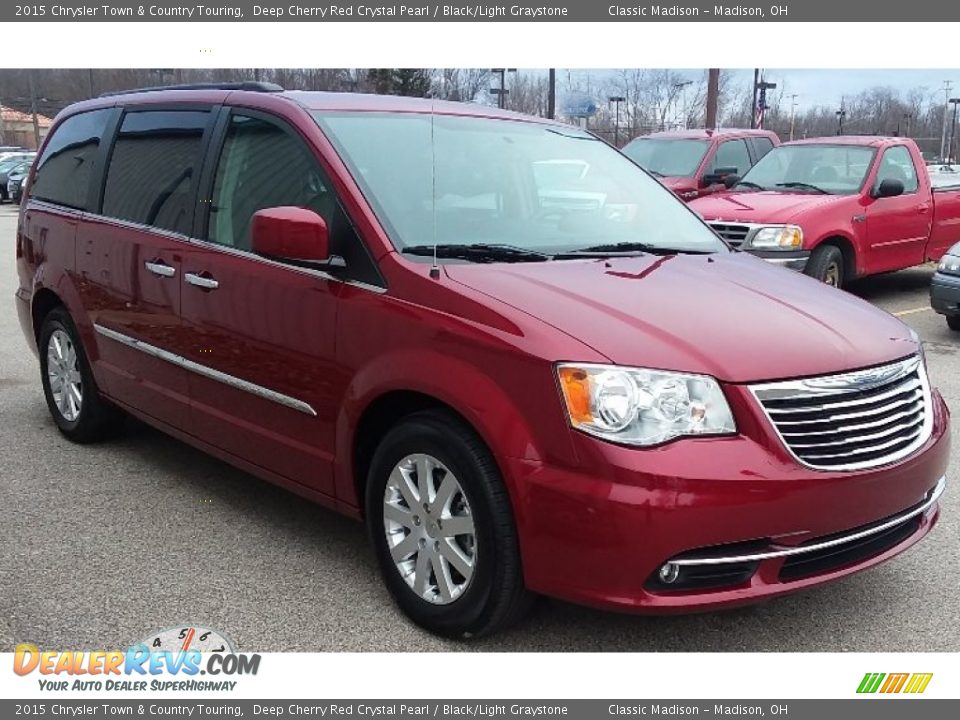 2015 Chrysler Town & Country Touring Deep Cherry Red Crystal Pearl / Black/Light Graystone Photo #3