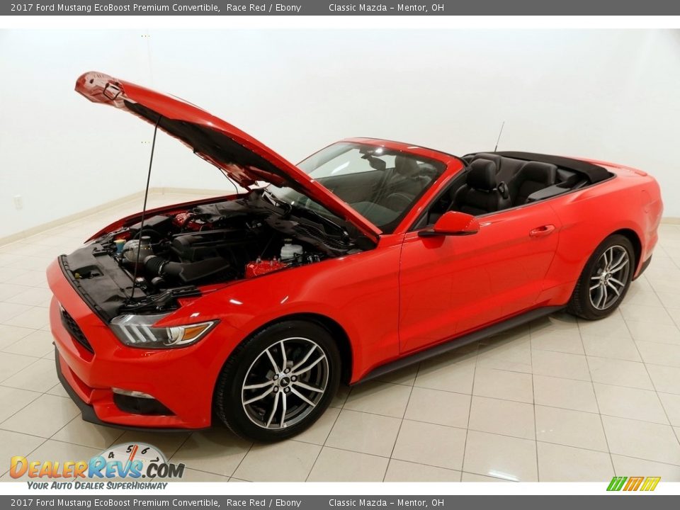 2017 Ford Mustang EcoBoost Premium Convertible Race Red / Ebony Photo #28