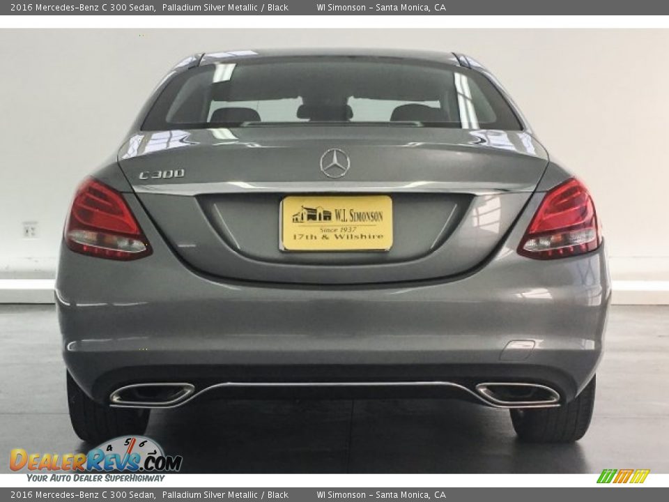 2016 Mercedes-Benz C 300 Sedan Palladium Silver Metallic / Black Photo #3