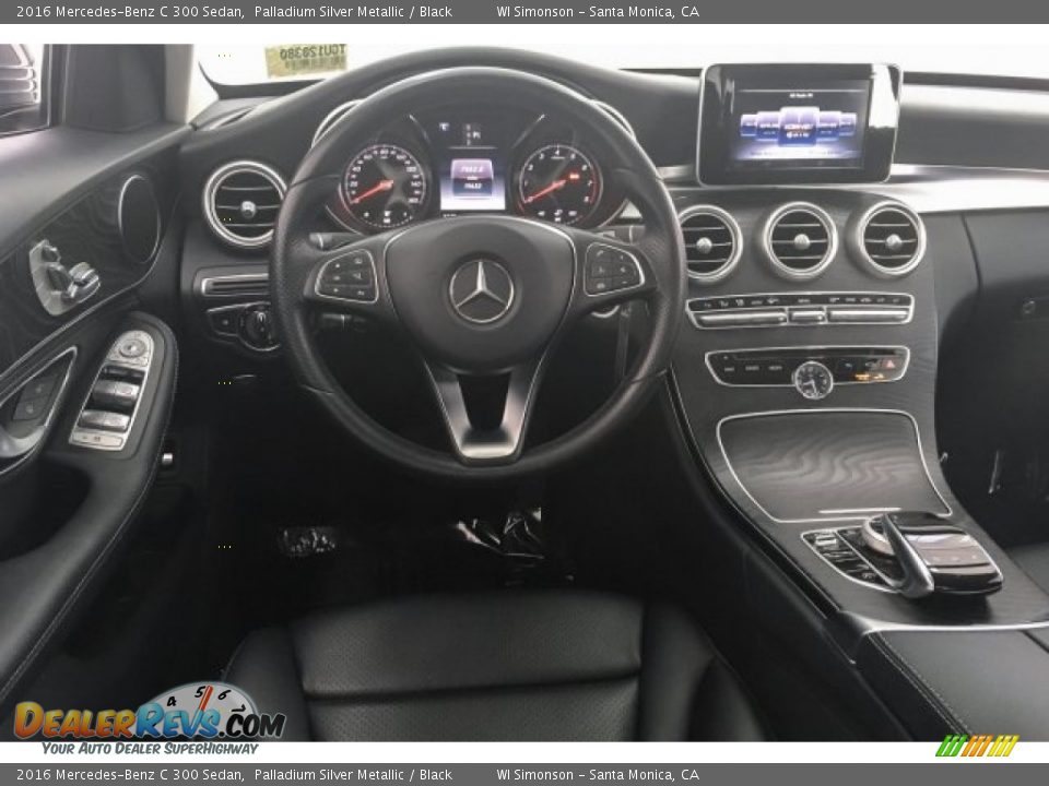 2016 Mercedes-Benz C 300 Sedan Palladium Silver Metallic / Black Photo #4
