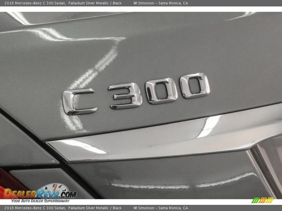 2016 Mercedes-Benz C 300 Sedan Palladium Silver Metallic / Black Photo #7