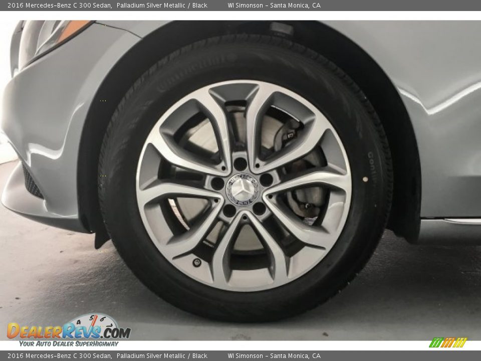 2016 Mercedes-Benz C 300 Sedan Palladium Silver Metallic / Black Photo #8